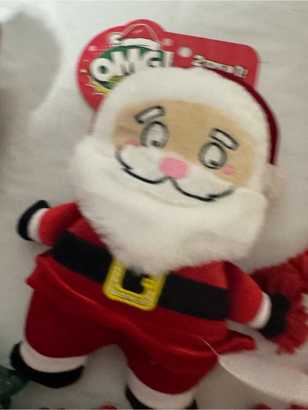 Disney Red Santa Plush Dog Toy Rope and Holiday Accessories Bundle of (4) NWT